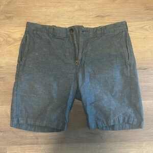 JCrew Stanton Men’s Linen Shorts - Blue - Size 34